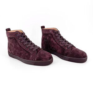 Christian Louboutin Orlato Sneaker Purple Suede Size 40.5 US 10.5 Women High Top
